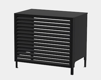 Air conditioner and heat pump cover – Louvered with rounded corners (floor mounting)