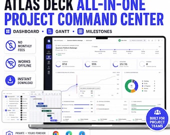 Project Management Dashboard | Offline Kanban, Gantt and Task Tracker