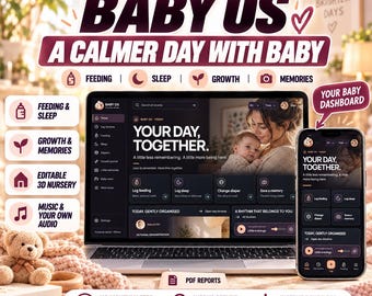 Baby OS Baby Tracker App with 3D Nursery, Feeding, Sleep, Music and PDF Reports
