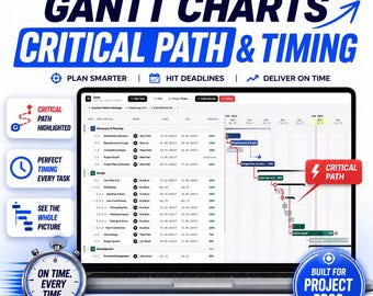 Professional Gantt Planner Pro - Offline Project Management App (Digital Download)