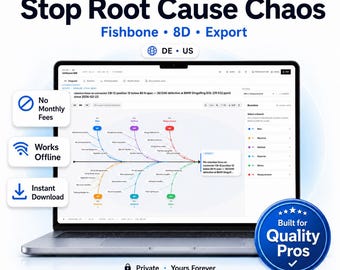 Ishikawa Diagram Tool | Fishbone Root Cause Analysis, 8D Problem Solving (Runs in Browser)