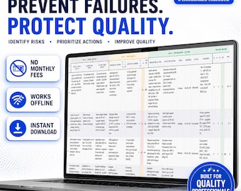 AIAG-VDA FMEA Tool | Risk Analysis, Action Priority and Offline Quality Template