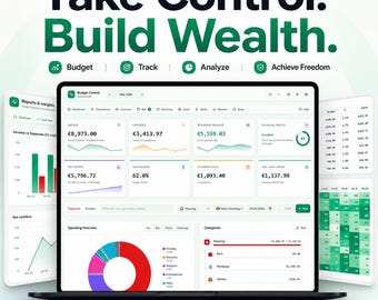 Budget Control Dashboard – Offline Finance Tracker with Bills, Goals & Debt Payoff