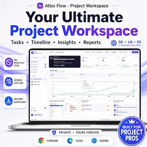 Project Workspace – Offline Project Manager with Kanban, Gantt, Tasks & Reports
