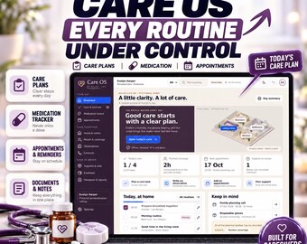 Caregiver Planner App with Interactive 3D Home, Daily Routines and Handover Reports | Care OS