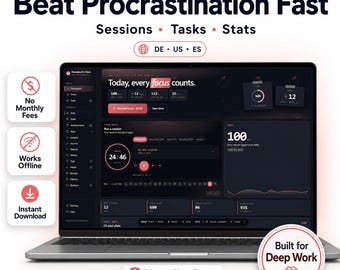Pomodoro Pro Timer – Offline Focus Timer with Tasks, Stats & Soundscapes