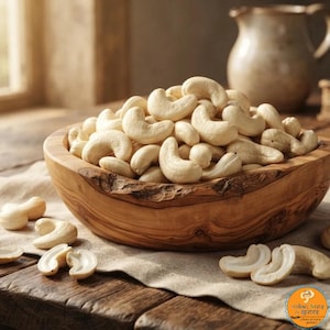 Castanha de Caju W240 | Caju Inteiro Cru | Lanche Vegano Saudável | Frutas Secas Indianas a Granel