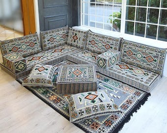 For Oliver Floor Sofa , Floor Couch , Gray Floor Sofa , Moroccan couch , arabic majlis sofa , , floor cushion  EXTRA PAYMENT