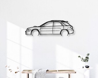 2002 WRX STI Wagon Metal Car  For Rally Car Garage Decor