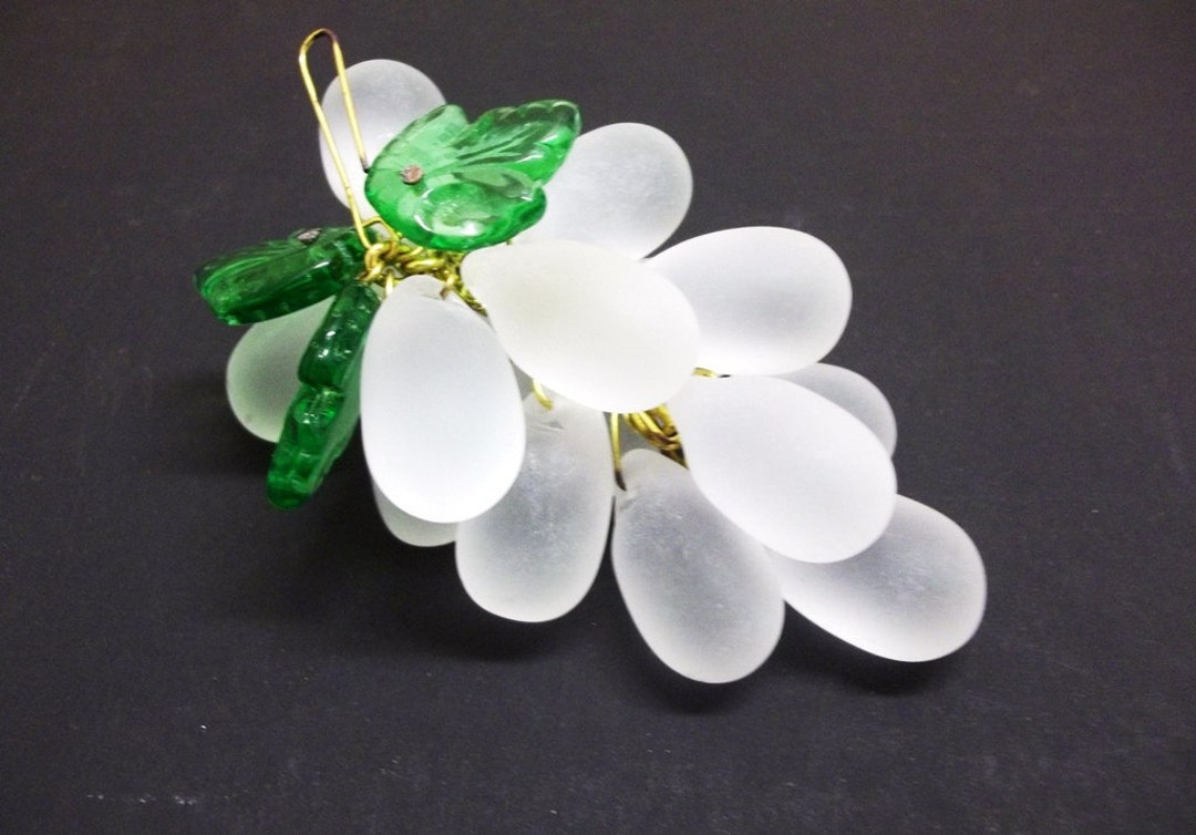 Frosted Glass Chandelier Grape Cluster, Great for Fruit Lamps and