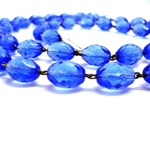 Blue Chandelier Crystal Oval Garland 37.5&quot;