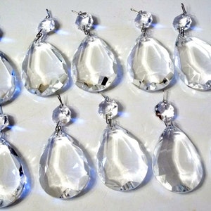 Excellent Quality 2" Chandelier Crystal Teardrops  Set of TEN (10)