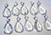 Excellent Quality Chandelier Crystal Teardrops 2' Set of TEN (10) Clear Chandelier Crystal Prism Tear Drops Jewelry Vintage Replacement 