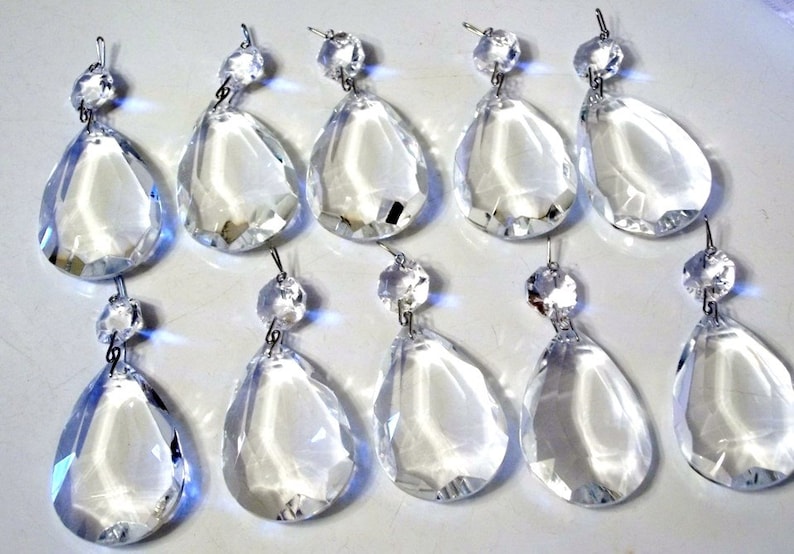 Excellent Quality 2 Chandelier Crystal Teardrops Set of TEN 10 image 1