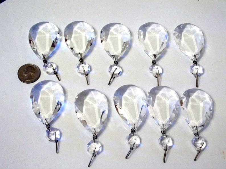 Excellent Quality 2 Chandelier Crystal Teardrops Set of TEN 10 image 4