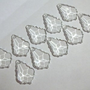 Set of Ten (10) 2" Excellent Quality Chandelier Lead Crystal Fench Pendants