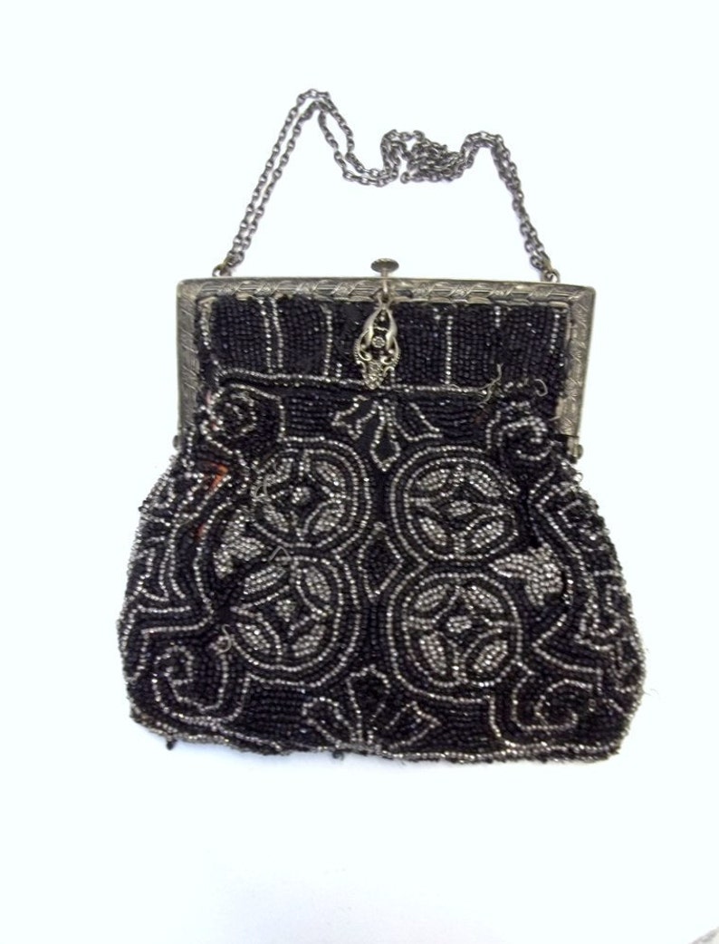 black silver purse