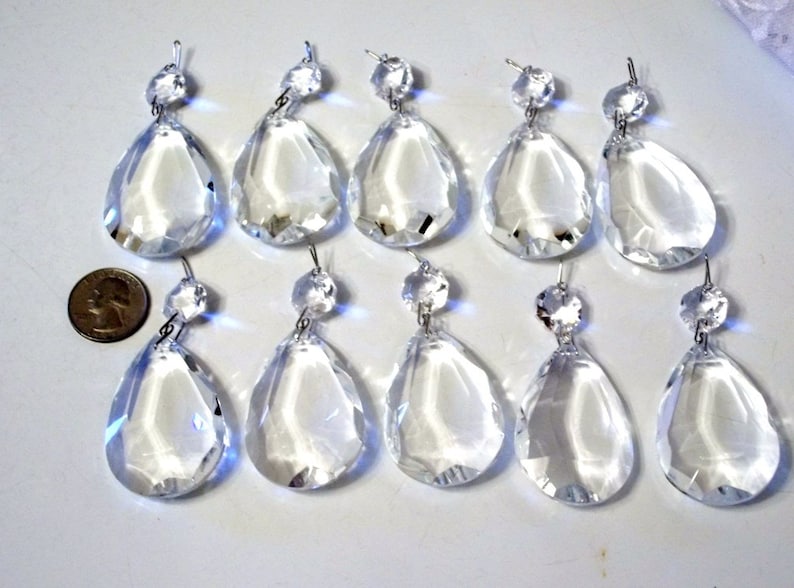 Excellent Quality 2 Chandelier Crystal Teardrops Set of TEN 10 image 3