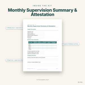 BCBA Supervisor Toolkit | Supervision Agreement Observation Note Monthly Attestation Forms | ABA Supervisor Documentation Kit afbeelding 4