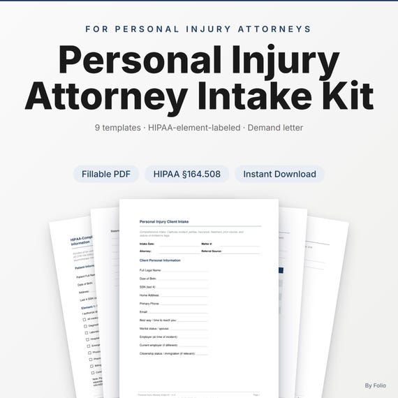 Personal Injury Attorney Intake Template