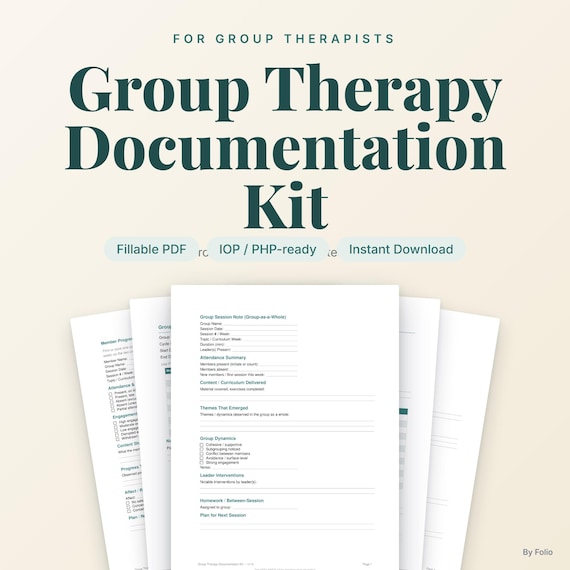 Group Therapy Session Notes Template