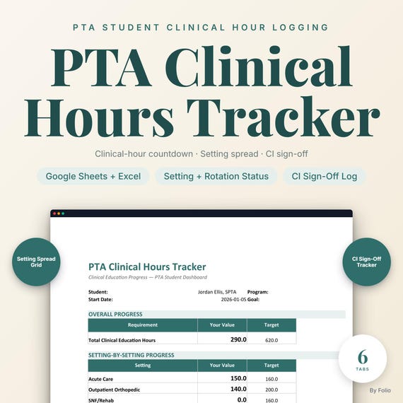 PTA Clinical Hours Tracker