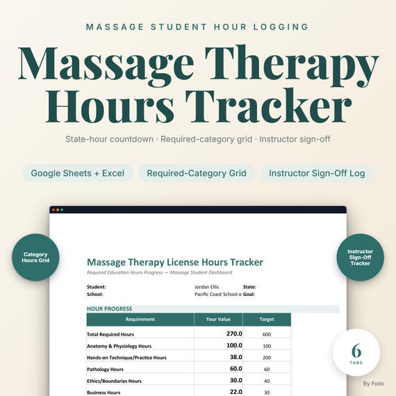 Massage Therapy License Hours Tracker