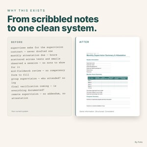 BCBA Supervisor Toolkit | Supervision Agreement Observation Note Monthly Attestation Forms | ABA Supervisor Documentation Kit afbeelding 2