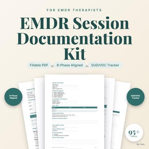 EMDR Session Documentation Kit | 12 Therapist Templates + Tracker | Private Practice Forms