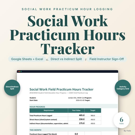 Social Work Field Practicum Hours Tracker