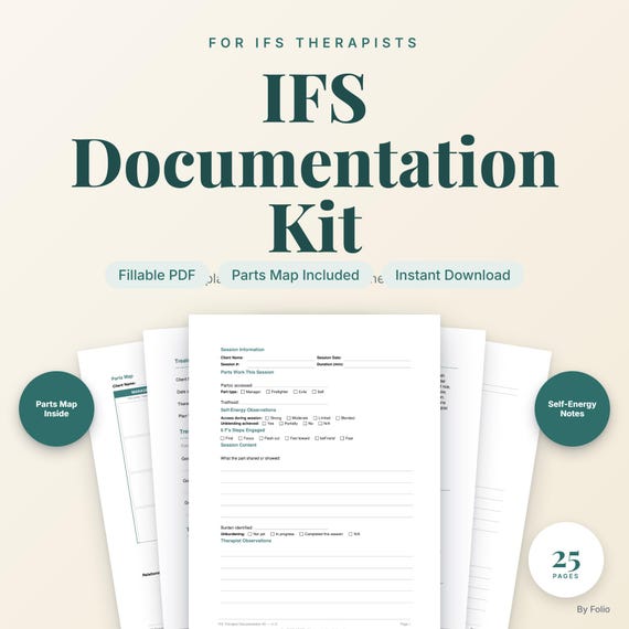 IFS Therapy Documentation Kit | 9 Templates for Therapists in Private Practice