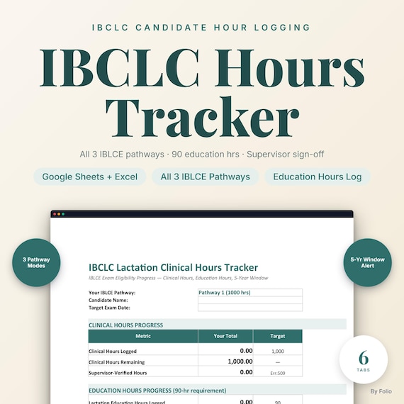 IBCLC Lactation Clinical Hours Tracker