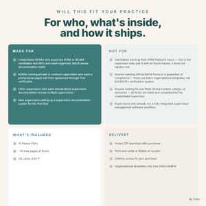 BCBA Supervisor Toolkit | Supervision Agreement Observation Note Monthly Attestation Forms | ABA Supervisor Documentation Kit afbeelding 5