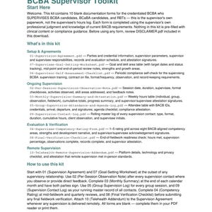BCBA Supervisor Toolkit | Supervision Agreement Observation Note Monthly Attestation Forms | ABA Supervisor Documentation Kit afbeelding 7