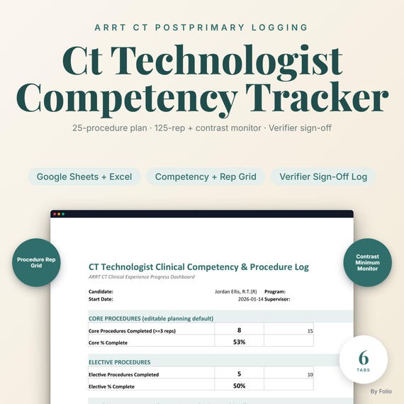 CT Technologist Clinical Tracker