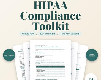 HIPAA Privacy Toolkit for Private Practice | Notice of Privacy Practices Risk Assessment Forms
