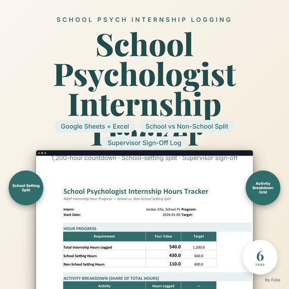 School Psychologist Internship Hours Tracker