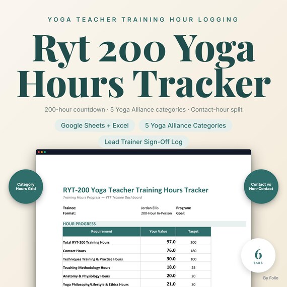 Yoga Teacher Training Hours Tracker