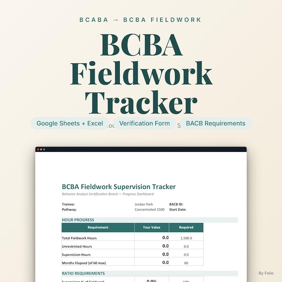 BCBA Fieldwork Hours Tracker