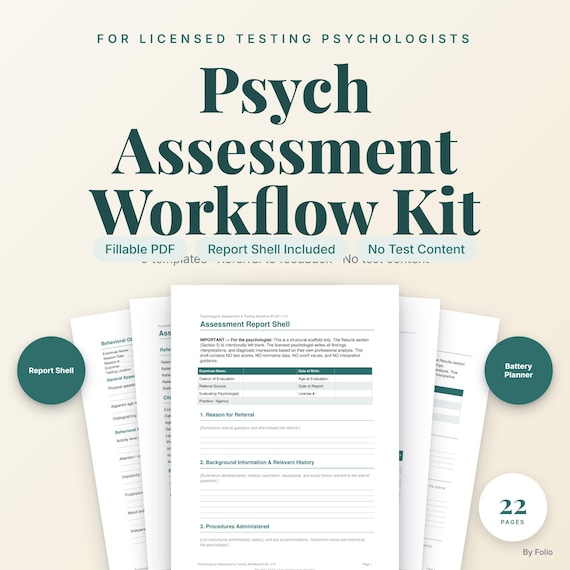 Psychological Assessment Workflow Forms