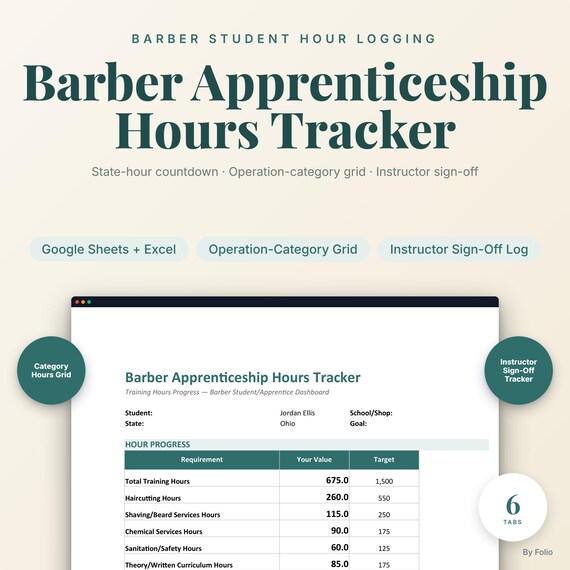 Barber Apprenticeship Hours Tracker