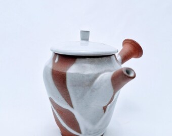Tetera Kyusu con esmalte blanco, 175 ml.