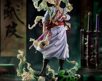 Roronoa Zoro Anime Figure One Piece Style Collectible Statue Sword Model Desk Decor Manga Gift Room Decor Fan Display