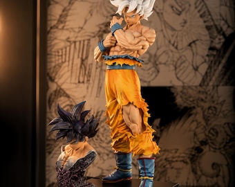 Goku Ultra Instinct Anime Figure Dragon Ball 35cm Kakarot Double Head PVC Collectible Statue Desk Decor Manga Gift Display