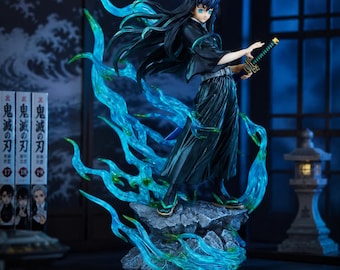 Muichiro Tokito Anime Figure Demon Slayer 25cm Mist Hashira Collectible Statue PVC Desk Decor Manga Gift Room Decor Display