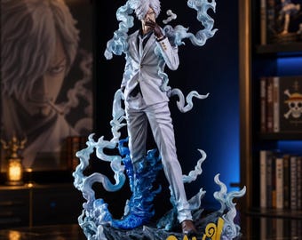 Sanji Anime Figure One Piece Nika Style 28cm Collectible Statue Desk Decor Manga Gift Room Decor PVC Figurine, Gift for One Piece Fans