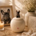 Custom Pet Memorial Urn - Floral Ceramic Dog Urn with Statue - Personalized Cat Urn for Ashes - Forever Loved Pet Keepsake - S M L Sizes product logo