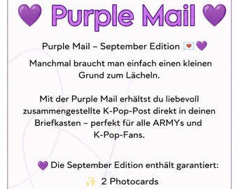 Purple Mail September Edition - Geburtstagsedition JK + RM