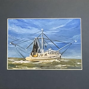 Sarah Jane Shrimp Boat - Edisto Beach, SC - Giclee Print of my original artwork