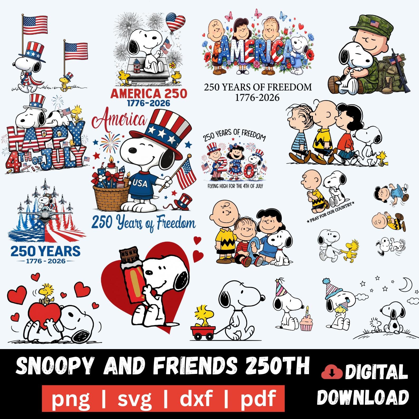American Flag Snoopy - Etsy
